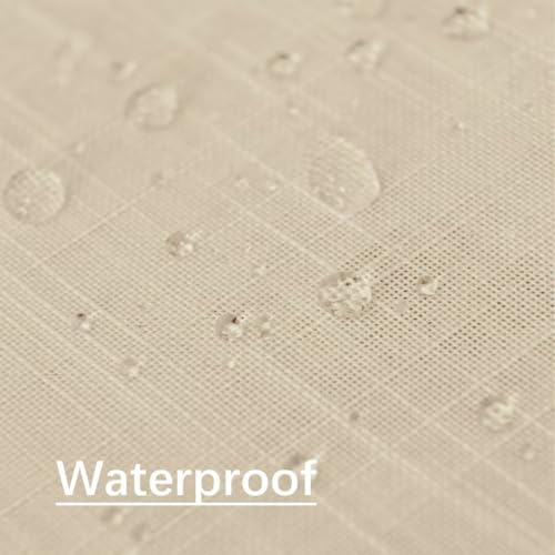 Natural Linen Rectangle Tablecloth, Slubby Textured Fall Lightweight Table Cloth 60 x 84 Inch, Water Resistant Stain Resistant Farmhouse Burlap Table Cover for Kitchen Dining Room, Khaki - color: Khaki, size: 84" x 60" (Rectangular) (1 Pack)