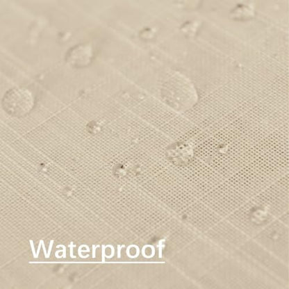 Natural Linen Rectangle Tablecloth, Slubby Textured Fall Lightweight Table Cloth 60 x 84 Inch, Water Resistant Stain Resistant Farmhouse Burlap Table Cover for Kitchen Dining Room, Khaki - color: Khaki, size: 84" x 60" (Rectangular) (1 Pack)