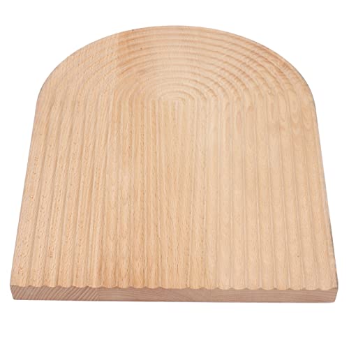 Wooden Bread Dessert Tray, Multifunction Serving Tray, Natural Beech Wood Geometric Snack Plate with Smooth Edges for Home Kitchen, Parties and Food Photography (Ellipse) - size: 13"L x 9.4"W