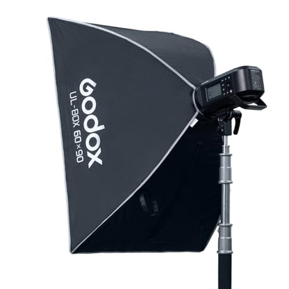 Godox 24”x35” Strip Softbox with Bowens Mount, UL-BOX-60x90 Folding Quick Release Rectangular Softbox Foldable Soft Box with Grid, Diffuser for Godox SMALLRIG/Neewer/Aputure