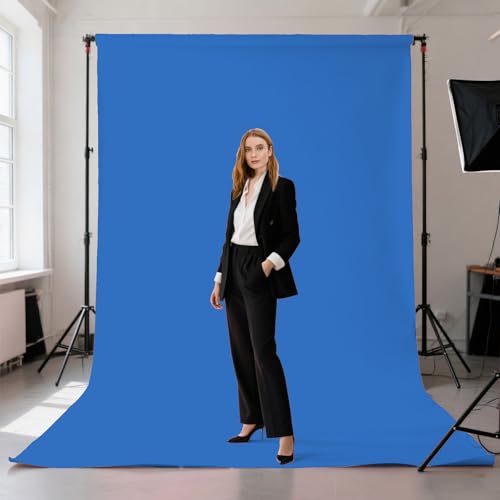 6x9FT Royal Blue Screen Backdrop for Photography, Solid Blue Photo Background for Boys Girls Portrait Photoshoots Booth Video Studio - color: Royal Blue, size: 6X9ft