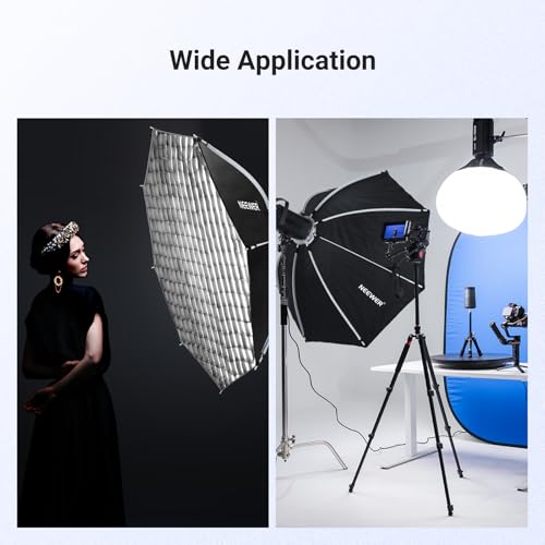NEEWER BASICS Parabolic Softbox, 47.2" Bowens Mount Soft Box, Light Diffusers/Grid/Bag, Compatible with Aputure 150c Compatible with Godox SL60w NEEWER FS300C FS230C FS150B HB80C CB200C Q6 Q300, NS66P - size: 120cm/47.2"