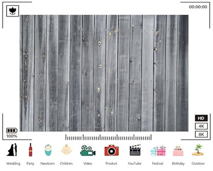 Trykid 20x10ft Gray Wood Plank Backdrop Weathered Neutral Tone Texture Photography Background Minimalist Rustic Gathering Tapestry Party Decoration Photo Studio Prop Fabric - size: 20x10ft