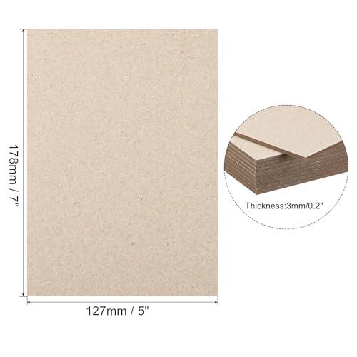 PATIKIL 7x5x0.12" Chipboard Sheets, 20Pcs 120PT Thick Book Board Binders Board Sturdy Bookbinding Supplies for Book Binding Cover, Gray - color: Gray, size: 7x5x0.12"