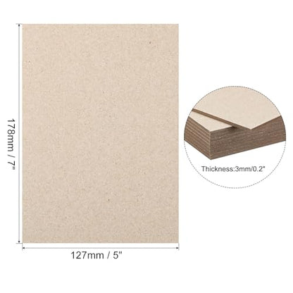 PATIKIL 7x5x0.12" Chipboard Sheets, 20Pcs 120PT Thick Book Board Binders Board Sturdy Bookbinding Supplies for Book Binding Cover, Gray - color: Gray, size: 7x5x0.12"