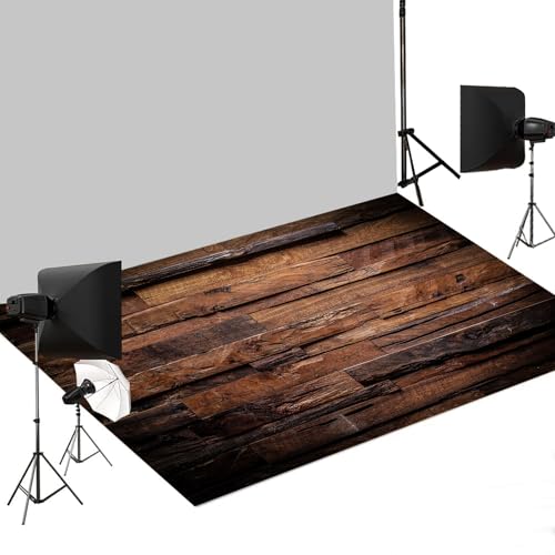 Kate Dark Brown Rubber Floor Mat Photography Floor Mats Wooden Floor Backdrop Newborn Photography Drops for Professional Photographers Studio 5x4ft - color: Deep Brown, size: 5x4ft