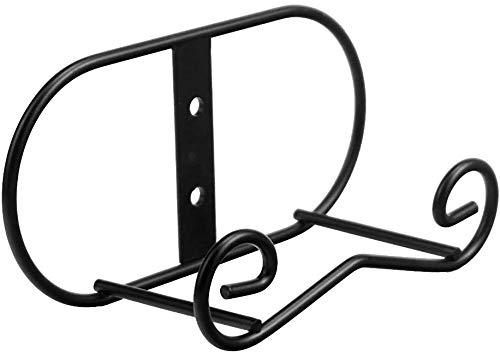 LIONWEI LIONWELI Wall Mount Plate Display Stands - 2 Pack Black Iron Easel Holders - Vertical Wall Hangers for Decorative Plates, Picture Frames, Art - size: Medium