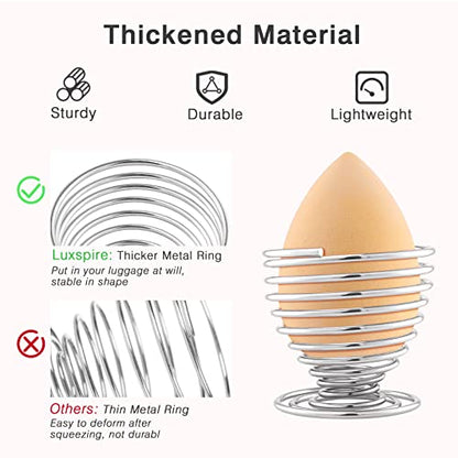 Luxspire Beauty Sponge Blender Holder, Sponge Makeup Blender Holder, Makeup Powder Puff Sponge Holder Beauty Tool Dryer Drying Rack Egg Powder Puff Display Stand - Silver - size: 1 Count (Pack of 1)
