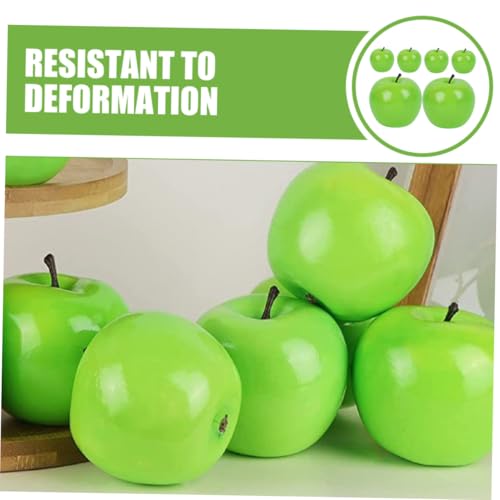 Happyyami 6pcs Realistic Foam Artificial Green Fruit Models for Home Decor and Photography Props, Lightweight Decorative Simulation Fruits for Table Display and Event Styling