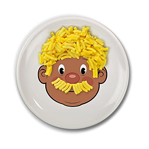 Genuine Fred, FOOD FACE, Ceramic Activity Plate White 8.5 inch diameter - style: FOOD FACE