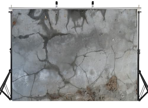 15x10ft Fabric Cracked Concrete Texture Backdrop Weathered Cement Surface Photography Background for Industrial Theme Party Decor Banner Photo Studio Home Wall Hanging Tapestry - size: 15x10ft