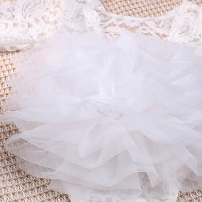 Newborn Photography Outfits Girl Baby Photography Props Lace Romper with Headress Newborn Outfits Girls Photo Props - color: White