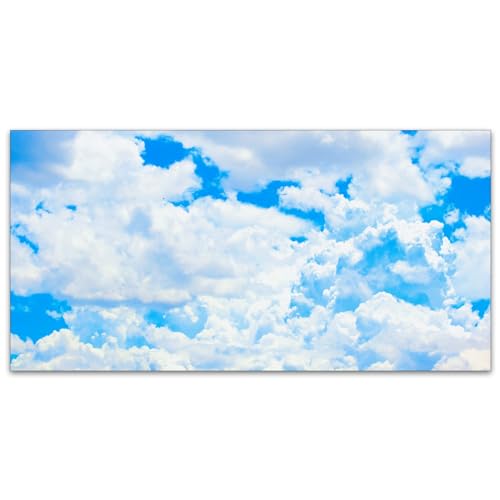 Fluorescent Light Covers for Classroom Ceiling Lights – 2x4ft Backlit Film for Fluorescent Fixtures, Reduce Glare and Eye Strain, Easy to Install – School, Office, Sensory -Clouds - color: Clouds（4）