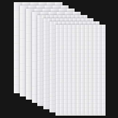 Outus 8 Sheets Foam Adhesive Squares, 1320 Pcs Total Double Sided Self Dots Precut Squares Strips Foam Dots for Scrapbook DIY Crafts Office Supplies, 2 Sizes
