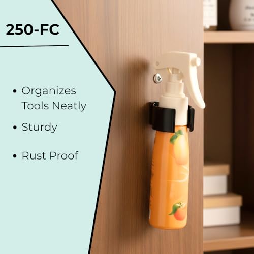 Spring Clip, Grip Clip, 4 pack, Holds 1 3/4-2 Inch Diameter with Screws, Broom, Pipe, Tool Holder for Wall, Truck, Garden, Gibson Gripper Clips, Part 250-FC, Made in USA (4)