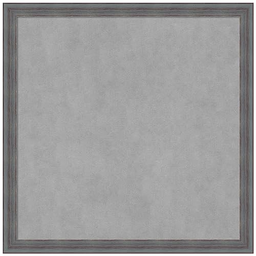 Amanti Art Blue Framed Magnetic Board 26x26 Medium Vision Board for use with Magnets, 100% Metal Sheet to Display Items as Office Decor or for Home Organization in mudroom, Kitchen or Kids Room - color: Dixie Blue Grey Rustic, size: 26"W x 26"H