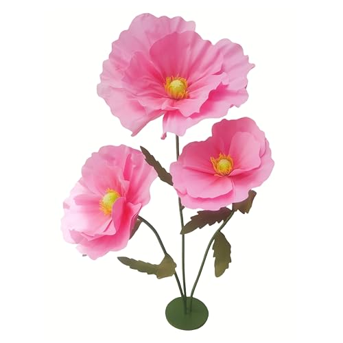 Giant Flowers for Decoration, 5.3 ft Large Artificial Flowers EVA Flores Gigantes for Wedding Birthday Easter Party Backdrop Decor Photography Props Window Display, Pink - color: C Pink