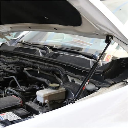Compatible With Nissan Navara 2014-2022 Car Front Hood Support Spring Strut Bars Hydraulic Rod Refit Styling(Carbon red) - color: Carbon red