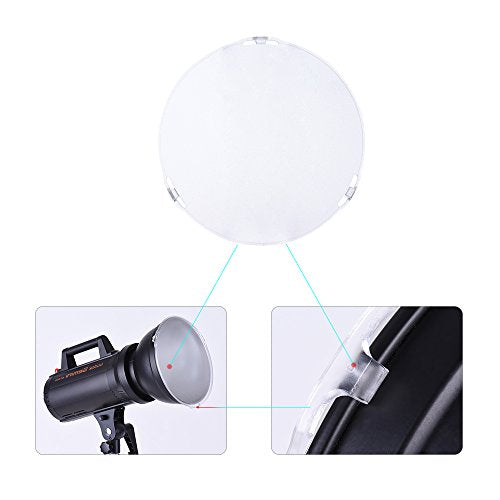 Andoer Photo Studio Portable 18.5cm Frosted-Surface Diffuser Plate for Bowens Mount 7" Standard Reflector Lamp Shade