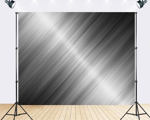 Trykid 15x10ft Brushed Silver Metal Texture Backdrop Sleek Industrial Gradient Surface Photography Background Modern Minimalist Party Decoration Tapestry Photo Studio Prop Fabric - size: 15x10ft