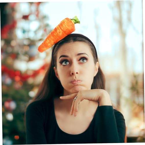 SHOWERORO Easter Carrot Headband for Women Cute Costume Accessory Vegetable Design for Parties Photo Shoots and Cosplay Events Comfortable Hair Hoop for Festive Celebrations
