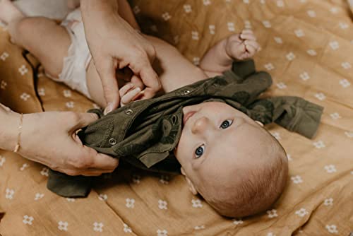 Mini Wander Swaddles for Newborns Muslin Swaddle Blankets - Breathable Soft Gender Neutral Receiving Blanket Baby Essentials | 47 x 47 Cotton - Boho Squares (Coconut) - color: Boho Squares (Coconut)