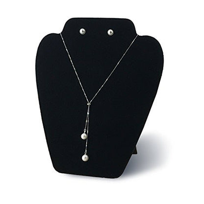 6 Pieces Black Velvet Necklace Display, Jewelry Display for Selling and Shows, Necklace Easel Stand, Collapsible Jewelry Bust Stand, Reinforced Bracket (7 3/8" W x 8 2/8" H)