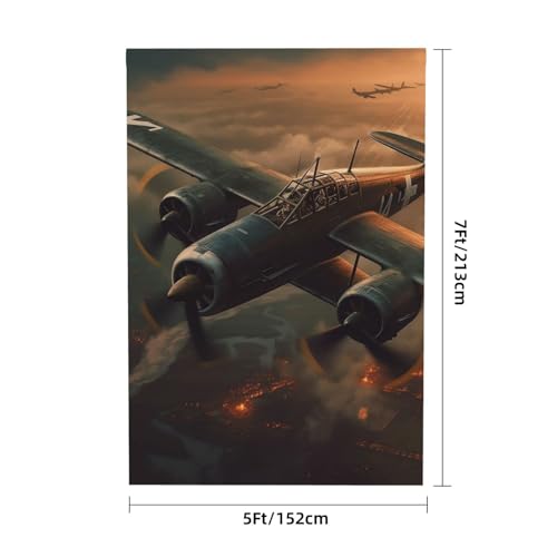 World War Aircraft Backdrop Background for Photography 5x7ft Photobooth Professional Photo Backdrop Curtains Video Photography Studio Photo Backgrounds Banner Booth Background Screen Parties - color: World War Aircraft