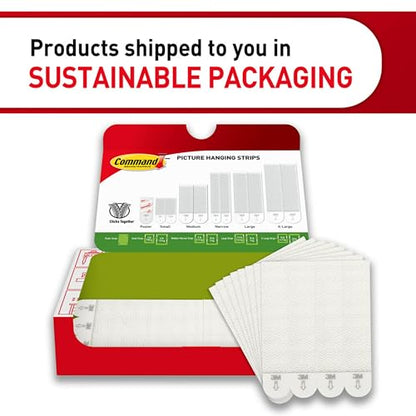 Command 15 lb Large Picture Hanging Strips 14 Pairs (28 Strips), Damage-Free Hanging Picture Hangers, No Tools Wall Hanger for Home Decor, White Adhesive - style: 14 Pairs