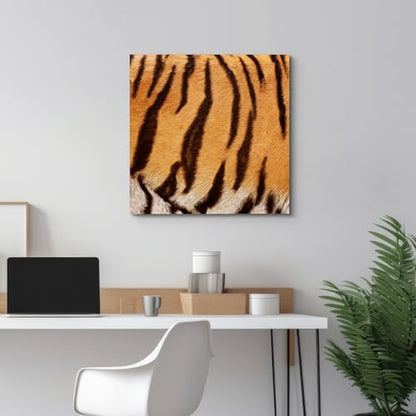 wall26 - Canvas Prints Wall Art - Canvas Prints Wall Art - Tiger Fur/Skin Texture - 12"x12" - color: 01. Tiger Pattern, size: 12"L x 12"W
