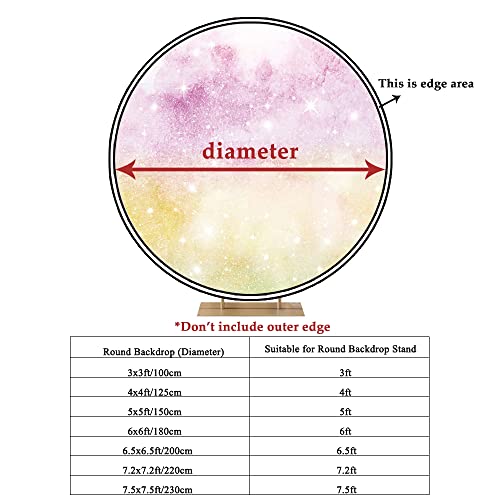 3x3ft Gender Reveal Round Backdrop Pink or Blue Boy or Girl Marble Texture Photography Background Circle Backdrop Cover Baby Shower Party Decoration Banner Photo Shoot Studio Props - size: 3x3ft-Diameter