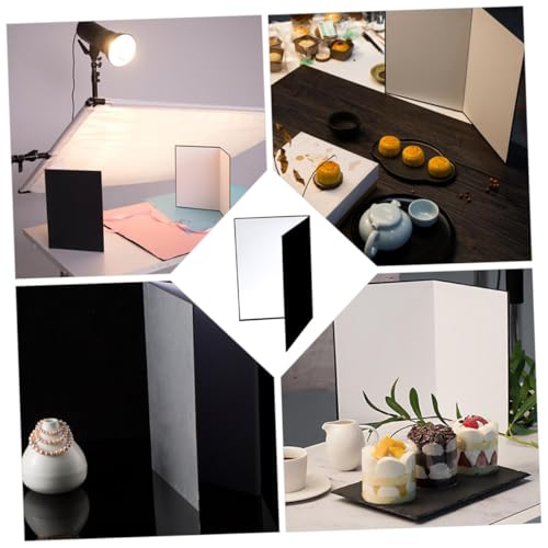 Lurrose 2pcs A4 Photography Light Reflector Board Foldable Photo Reflector for Studio and Outdoor Use, Portable Camera Lighting Diffuser Reflective Panel