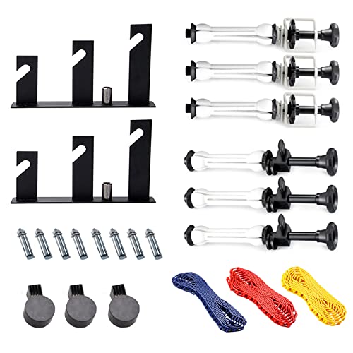 ZLY 3 Roller Wall Mounting Manual Background Support System,Photo Background Ceiling Holder,for Home Studio Live Stream Game Video, Including 2 Double Hooks, Expand Bars,3 Chains,Eight Screws