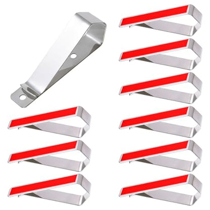 10-Pack Stainless Steel Clips, Duty Stainless Steel Mounting Kit for Sun Visor, DIY Photo Frame Holder for Car, Home & Office, Strong Hold for Custom Displays & Decor