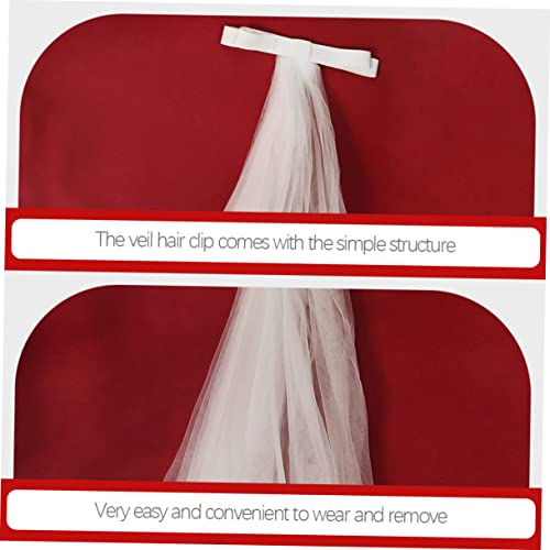 Bowknot Veil Hair Clamp for Bride Charming Bridal Headwear for Weddings Photoshoots and Costume Parties Elegant Floral Design Lightweight and Easy to Wear