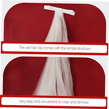 Bowknot Veil Hair Clamp for Bride Charming Bridal Headwear for Weddings Photoshoots and Costume Parties Elegant Floral Design Lightweight and Easy to Wear