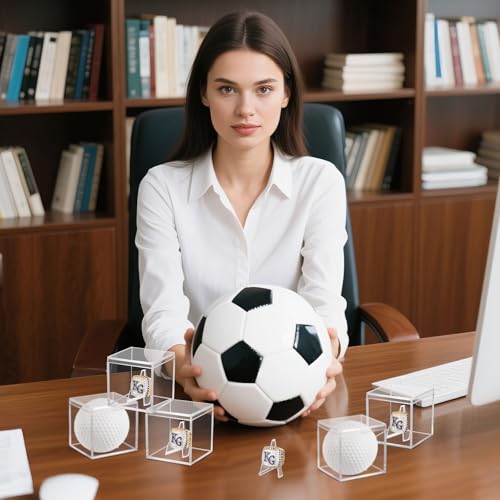 15 Pack Championship Ring Display Case Clear Acrylic Case Display Box for Sports Baseball Basketball Softball Golf Single Ring Coin Holder Stand, 2.16 Inch - size: 15 Pack
