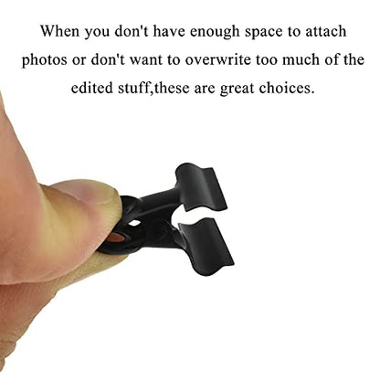 HAHIYO 0.87inch Black Bulldog Clips Metal File Hinge Binder Clips Clamps Save Space Strong Spring Jaws Rock Solid Grip Book Lay Flat Deburred Edge for Hang Photos Wall Grid Dog Food 30PCS - size: Black-0.87in-30P