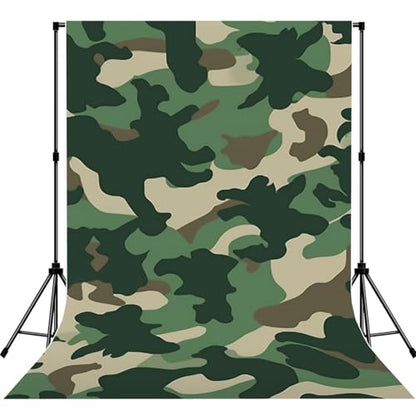 Camouflage Green Backdrop Background for Photography 5x7ft Photobooth Professional Photo Backdrop Curtains Video Photography Studio Photo Backgrounds Banner Booth Background Screen Parties - color: Camouflage Green
