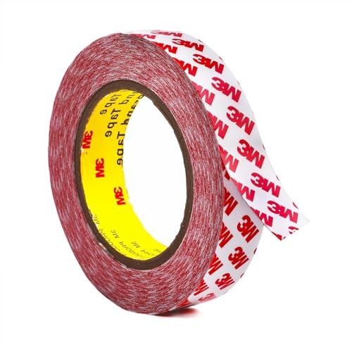 Double Sided Tape Thin, 1in x 82ft Removable Mounting Tape, Poster Picture Hanging Strips, Clear Wall Sticky for Hanging, Scrapbook Stickers, No Damage Wall Adhesive for Festival Decoration
