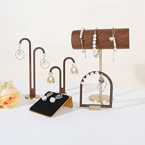 Black earring holders for selling, Velvet earring stands Jewelry display, metal gold studs board【Black】 - color: Black