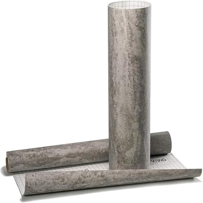 VViViD Grey Concrete Textured Finish Vinyl Sheet Film (Bulk ROLL - 48 Inch x 15ft) - size: BULK ROLL - 48" x 15ft