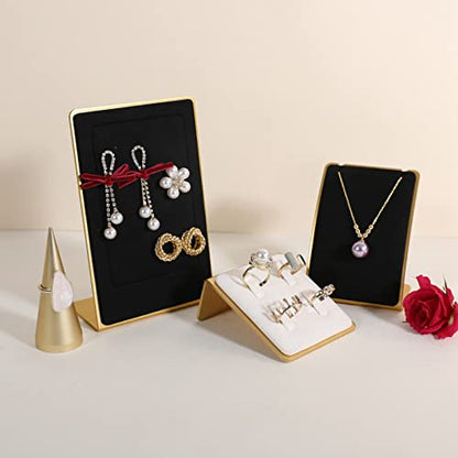white ring display for selling, velvet white ring holder for jewelry, jewelry ring organizer【Velvet Ring Holder-White 】 - color: White