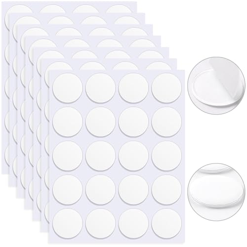 JANYUN 140 Pcs Double Sided Sticky Dots Removable Round Putty Clear Double Sided Tape for Crafts No Trace Sticky Tack Water-Repellent Adhesive Tape (40mm, 140) - size: 1.57" Round