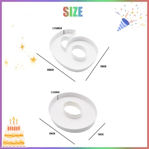 Charcuterie Cardboard Number Fillable Shaped Treat Decorative Box Anniversary Birthday Table Centerpiece (60&90 Style, 9inch) - size: 9inch, style: 60&90 Style