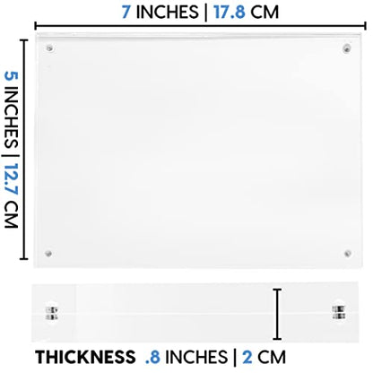Mammoth 5x7 Picture Frame - Frameless, Thick Acrylic Magnetic Picture Frame Design - Lucite Picture Frames 5x7 Holders for Portraits, Art Prints, and Memorable Events (5 Pack) - size: 5x7 Frame (5 Pack)