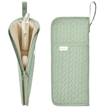KarSyon Hot Tools Organizer Heat Resistant Mat Case Hair Tools Holder Travel Bag Portable Hair Styling Tools Cover Pouch for Curling Iron,Flat Iron,Hair Straightener (Sage Green) - color: Sage Green