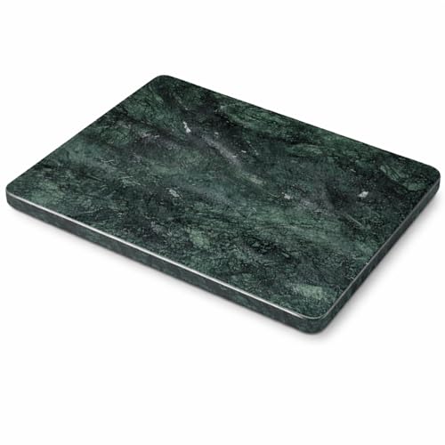 Home Basics Multi-Purpose Pastry Marble Tray Cutting Board Slab With Non-Slip Feet For Stability & Scratch Protection For Countertop. Easy To Clean,Trivet, Green (8Inches x 12Inches) - color: Green, size: 12"L x 8"W