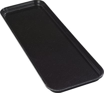 Carlisle FoodService Products Market Tray, Fiberglass Serving Platter for Food, Commercial and Home Use to Serve and Display, 8.75" x 25.5", 12 Count, Ebony