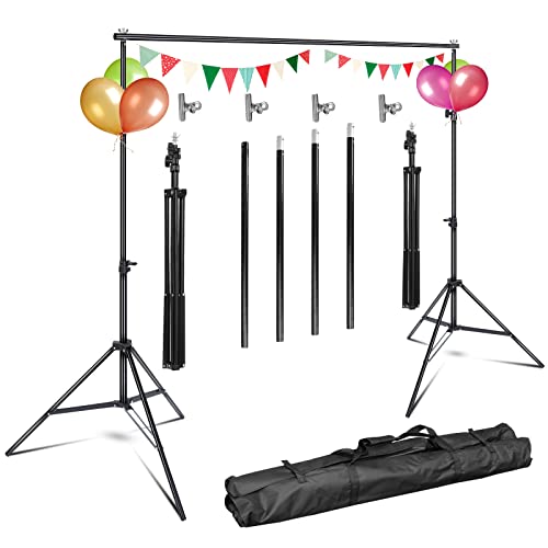 iMounTEK Photo Video Studio 6.56ft x 9.84ft Backdrop Stand Photographic Studio Adjustable Photo Backdrop Stand Kits with a Carrying Bag Photo Backdrop Stand for Parties/Birthday/Wedding - color: Black, size: 6.56ft x 9.84ft